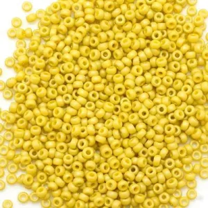 11-94692 Frost Opaque Glaze Rainbow Yellow 11/0 Round Seed Beads Tube