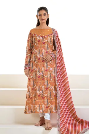 2PC Unstitched Printed Lawn Shirt and Dupatta KSD-2628