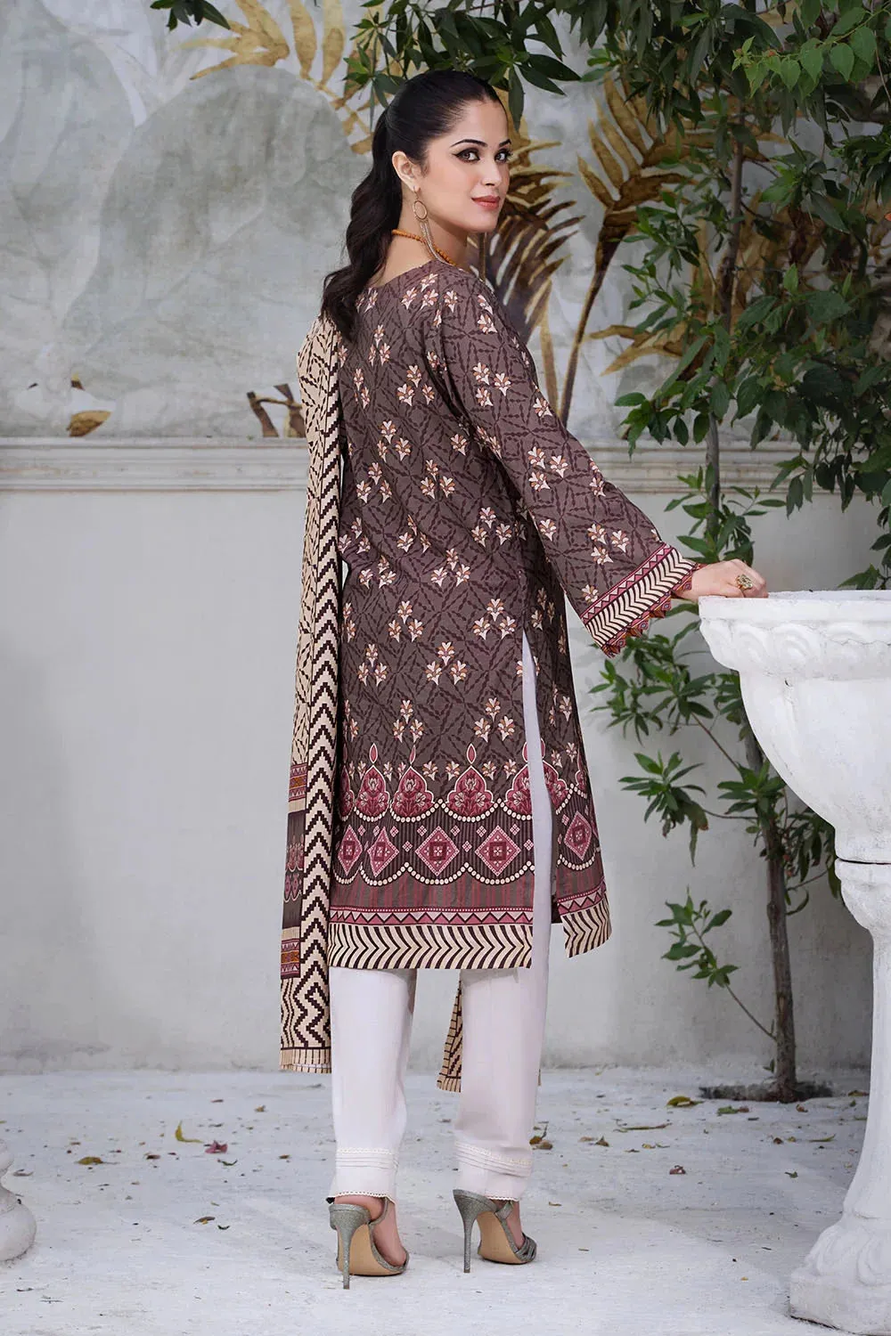 2PC Unstitched Printed Lawn Shirt and Dupatta KSD-2657