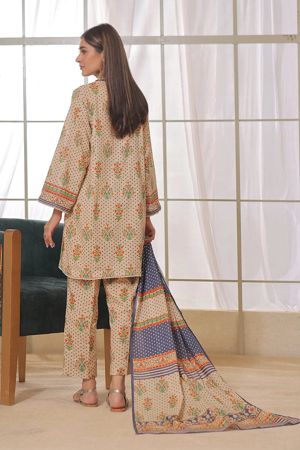 3 Pcs unstitched Khaddar Suit KKH-2351