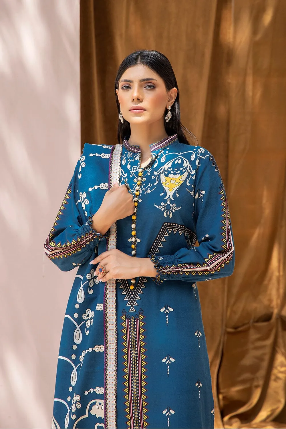 3PC Unstitched Khaddar Suit KKH-2201