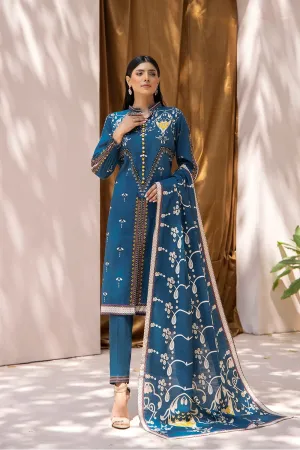 3PC Unstitched Khaddar Suit KKH-2201