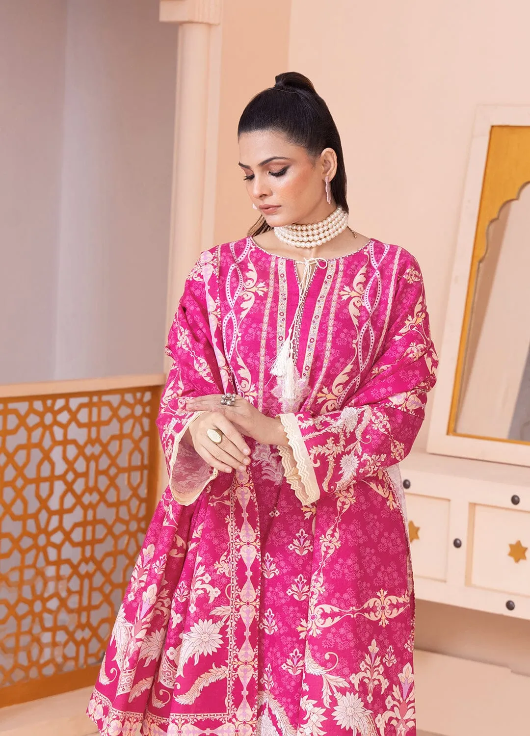 3PC Unstitched Khaddar Suit KKH-2340