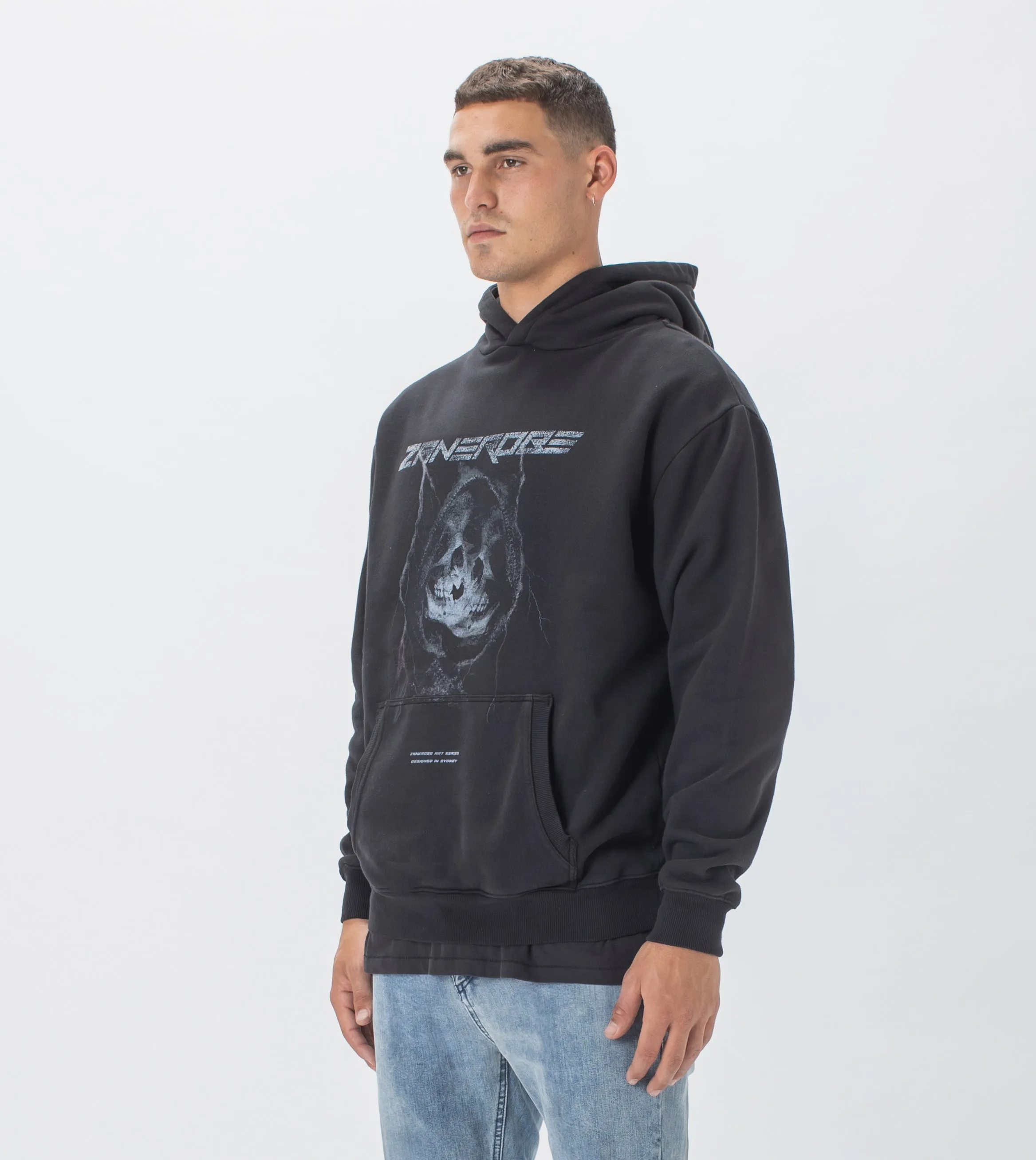 Afterlife Lowgo Hood Sweat GD Black