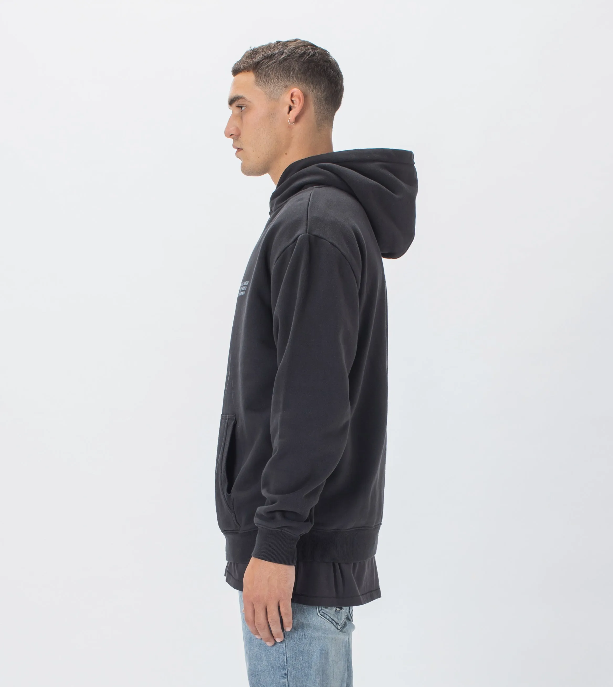 Afterlife Lowgo Hood Sweat GD Black