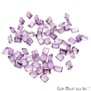 Amethyst Rectangle Gemstone, 6x8mm, 10  Carats, 100% Natural Faceted Loose Gems, February Birthstone