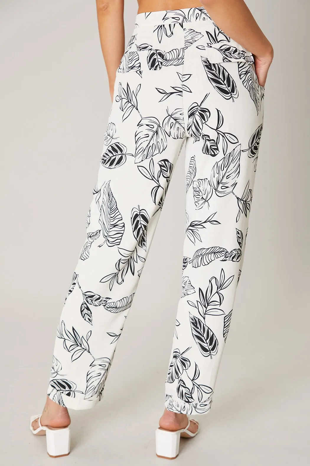 Another Day In Paradise Tropical Print Trouser Pants