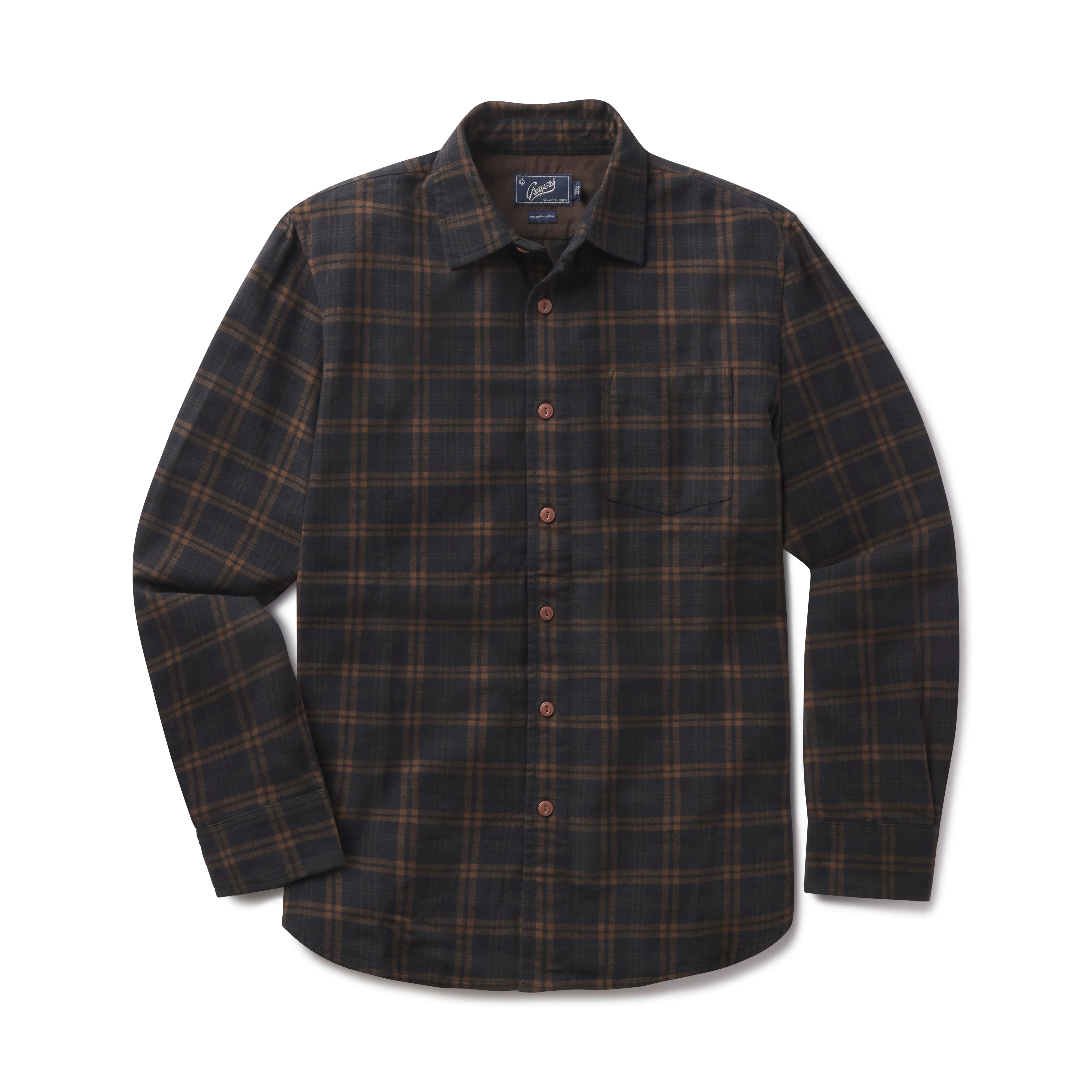 Arcadian Plaid Shirt - Loden Navy