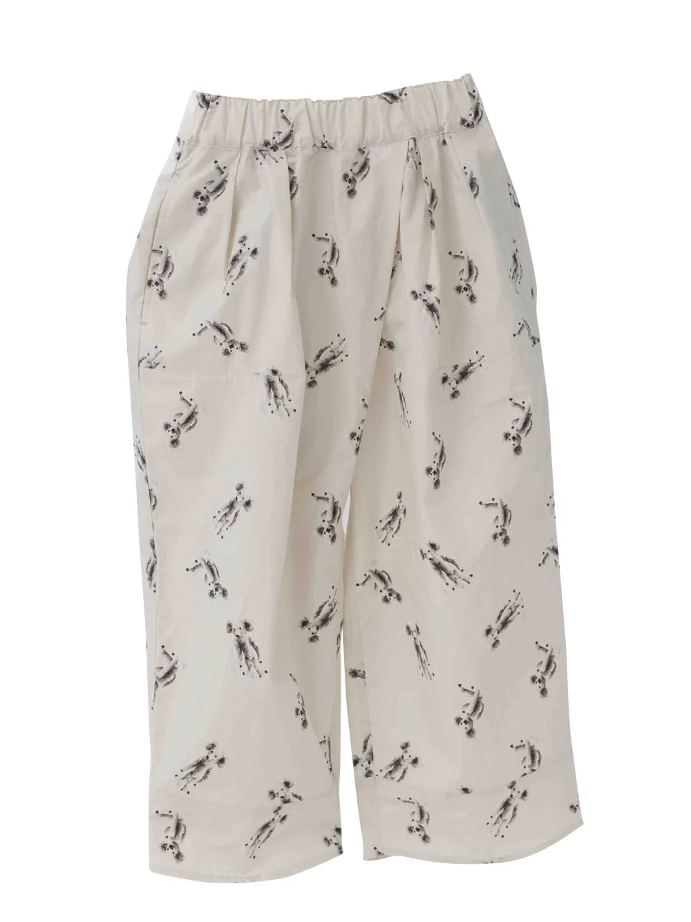 Bear Print Wide Pants