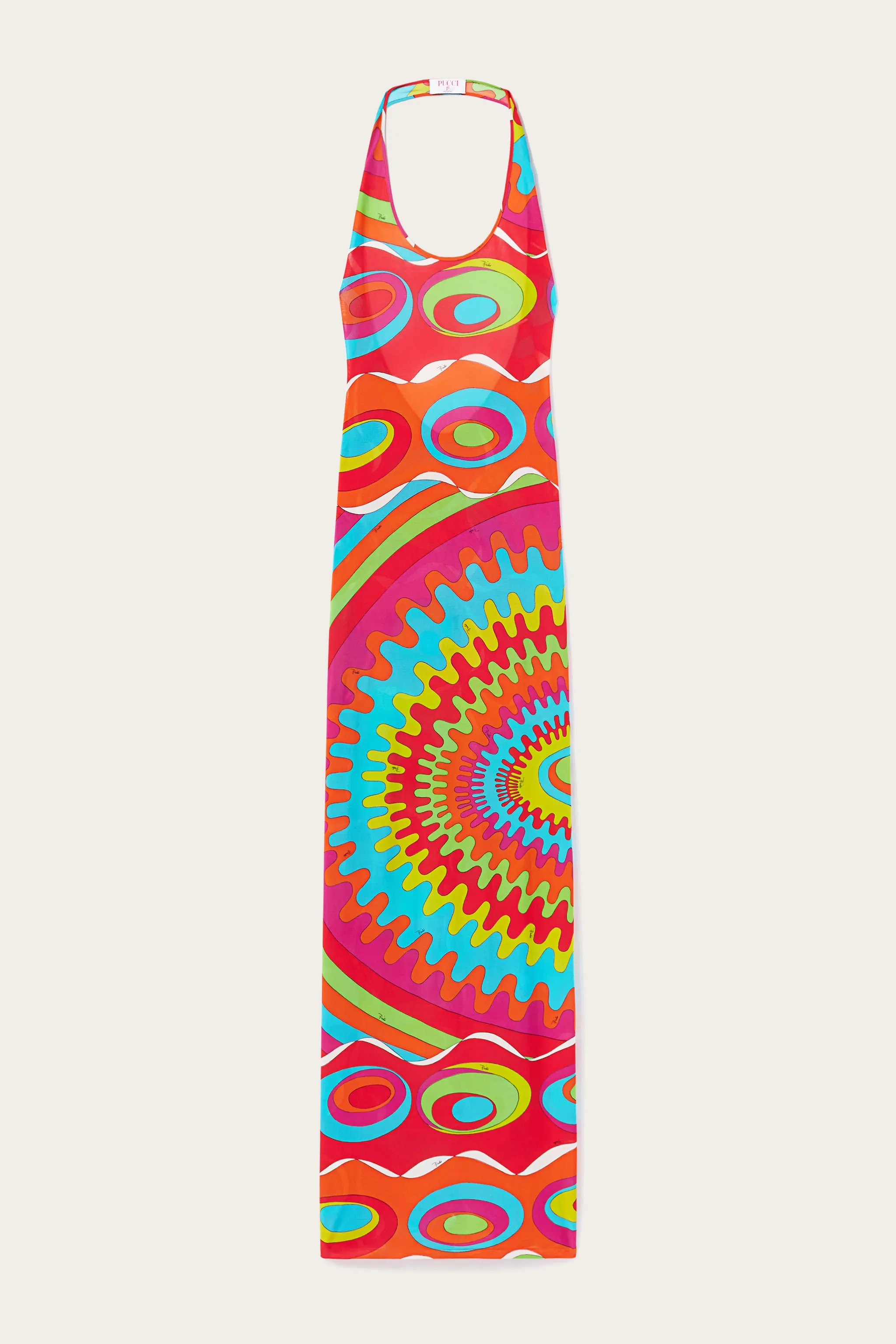 Bersaglio-Print Long Dress