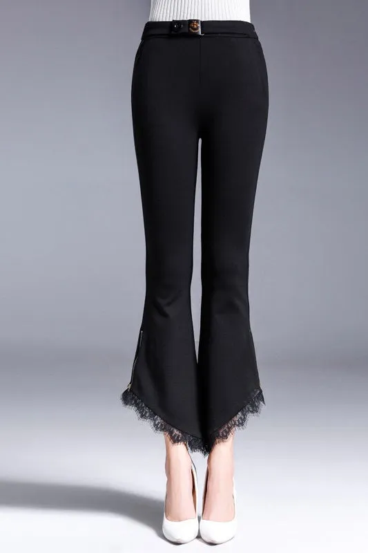 Bootcut Pants W/ Zipper and Lace