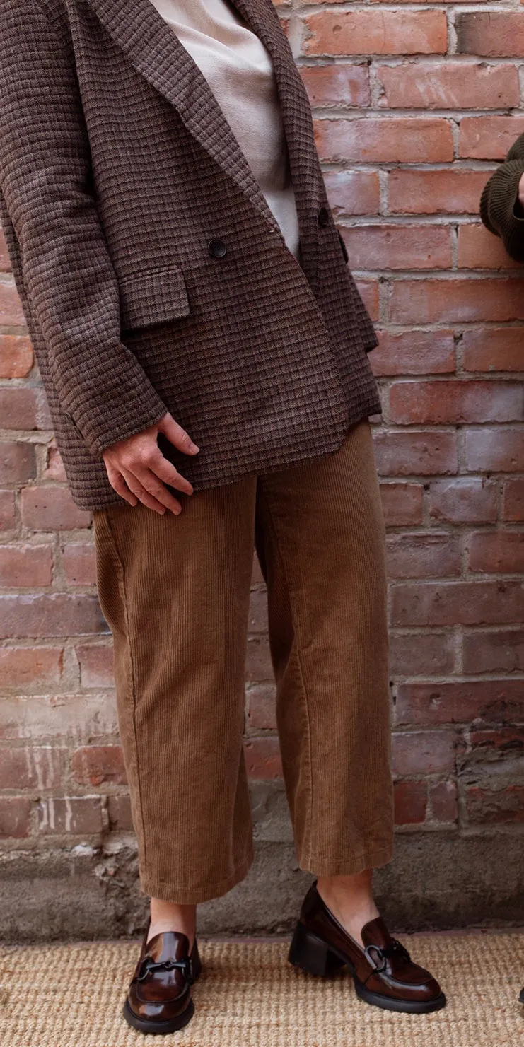 Corduroy Crop Pant in Acorn