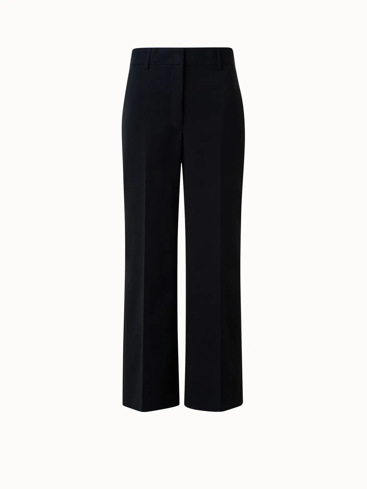 Cropped Cotton Wide Leg Pants