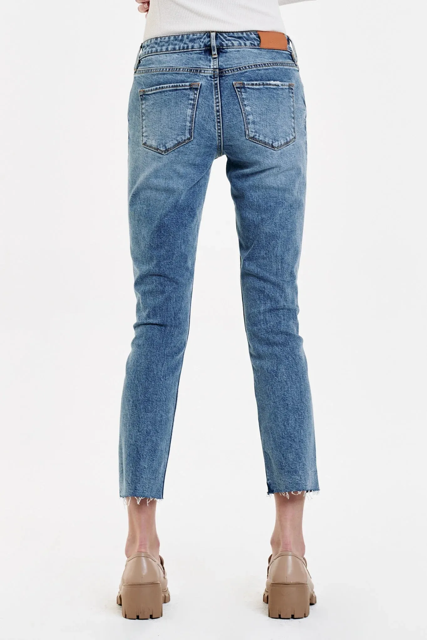 Dear John Denim Blaire High Rise Ankle Slim Straight Jeans Lyon