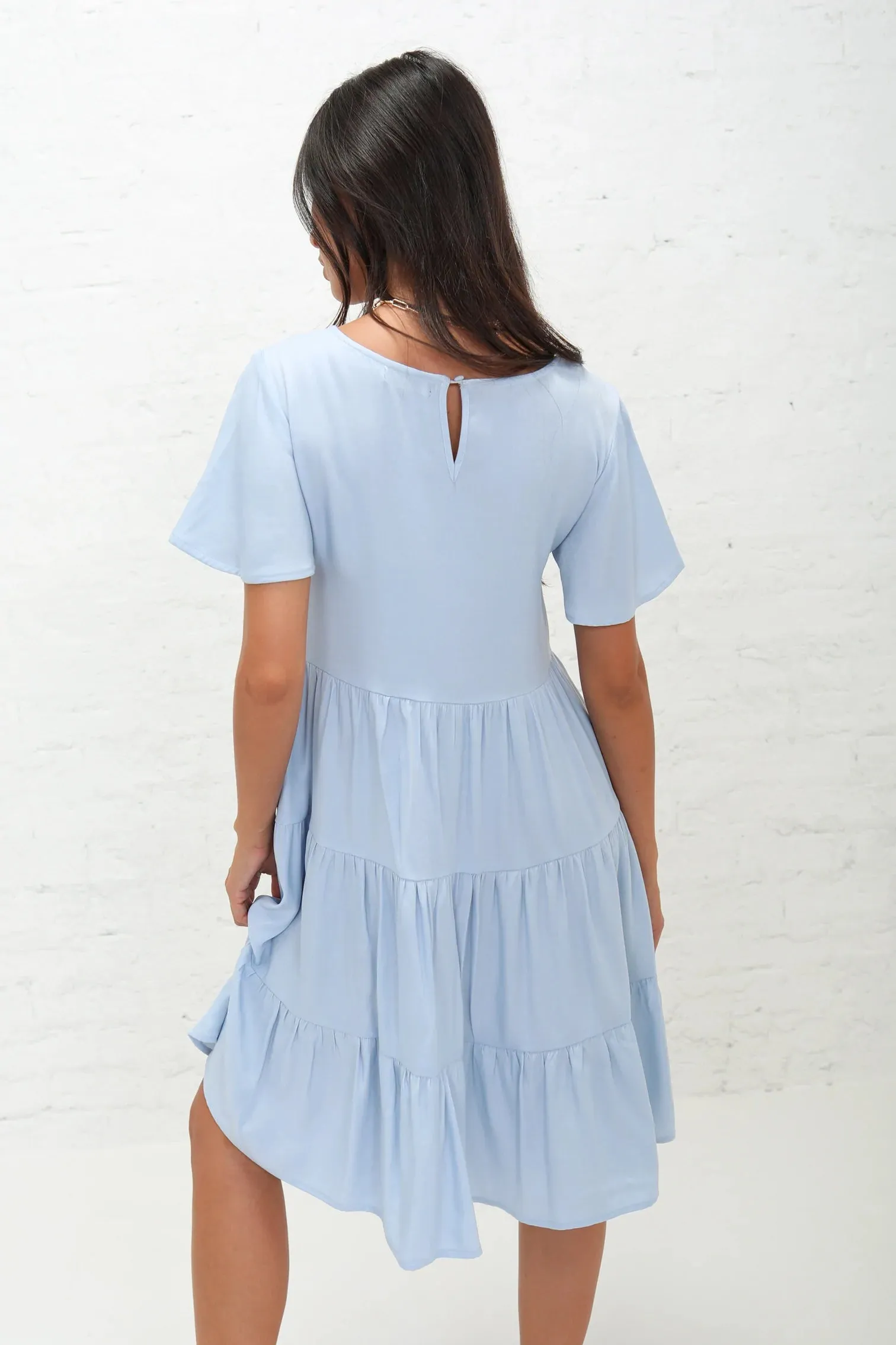 Eleanor Swing Dress in Sky Blue (Extended Sizing)