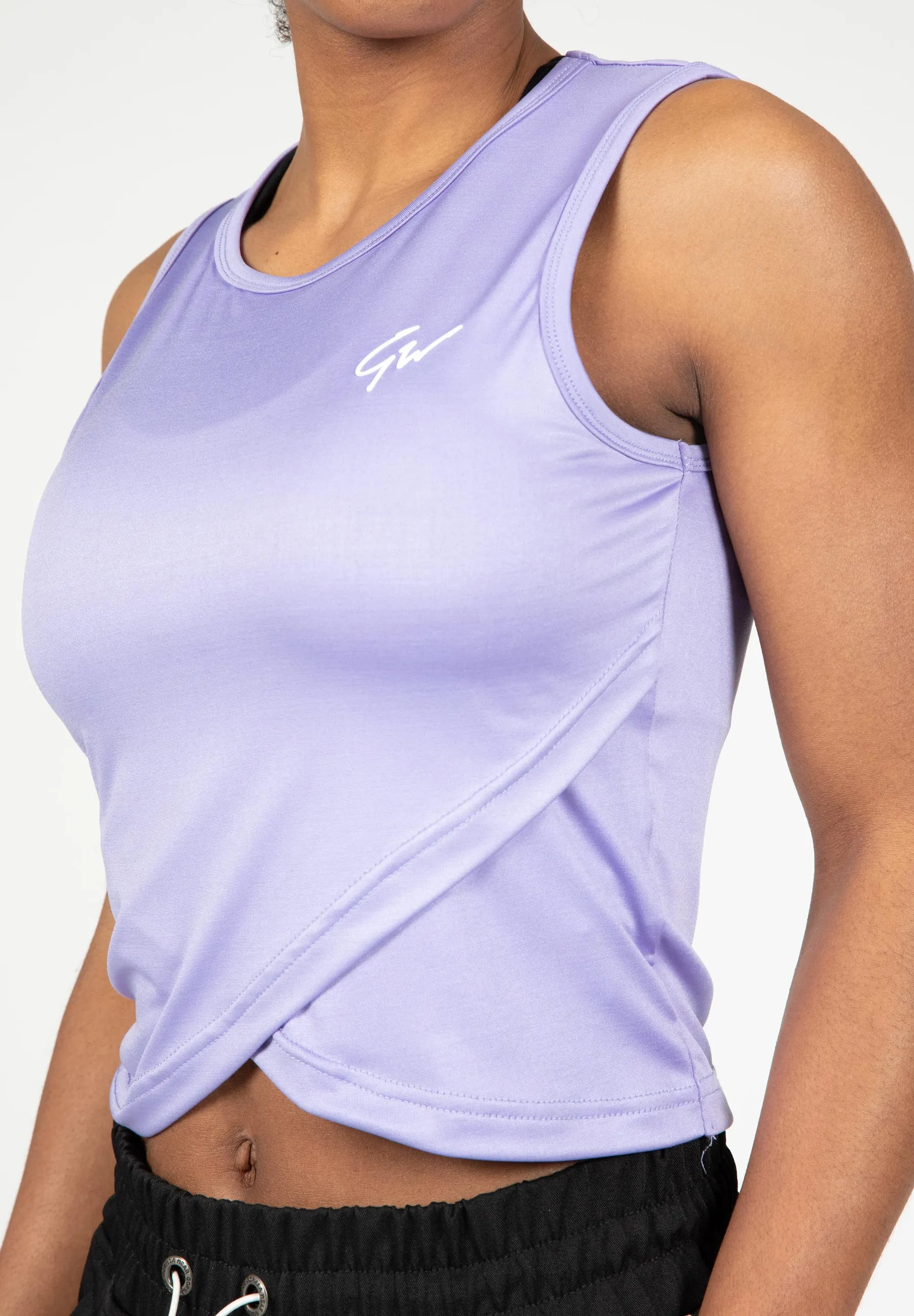 Estelle Twisted Crop Top - Lilac