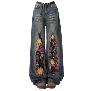 Fashionkova Celestial Magic Wide Leg Jeans