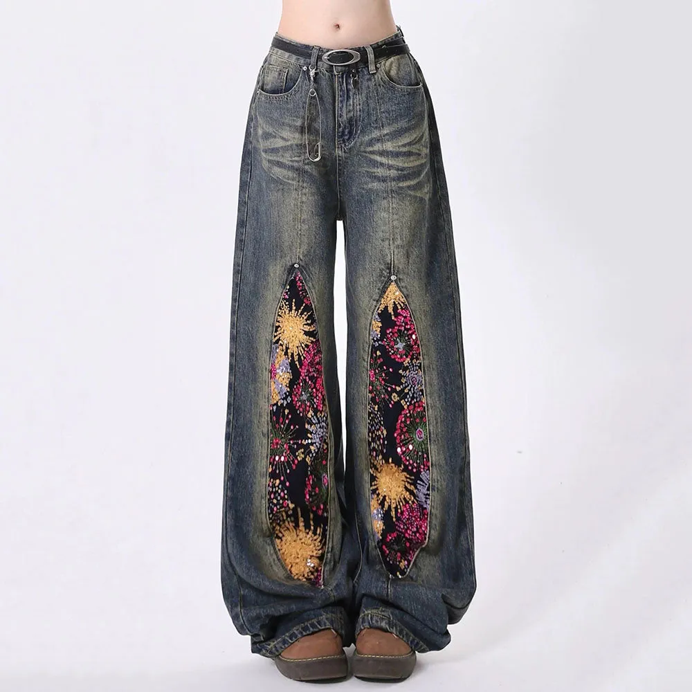 Fashionkova Celestial Magic Wide Leg Jeans