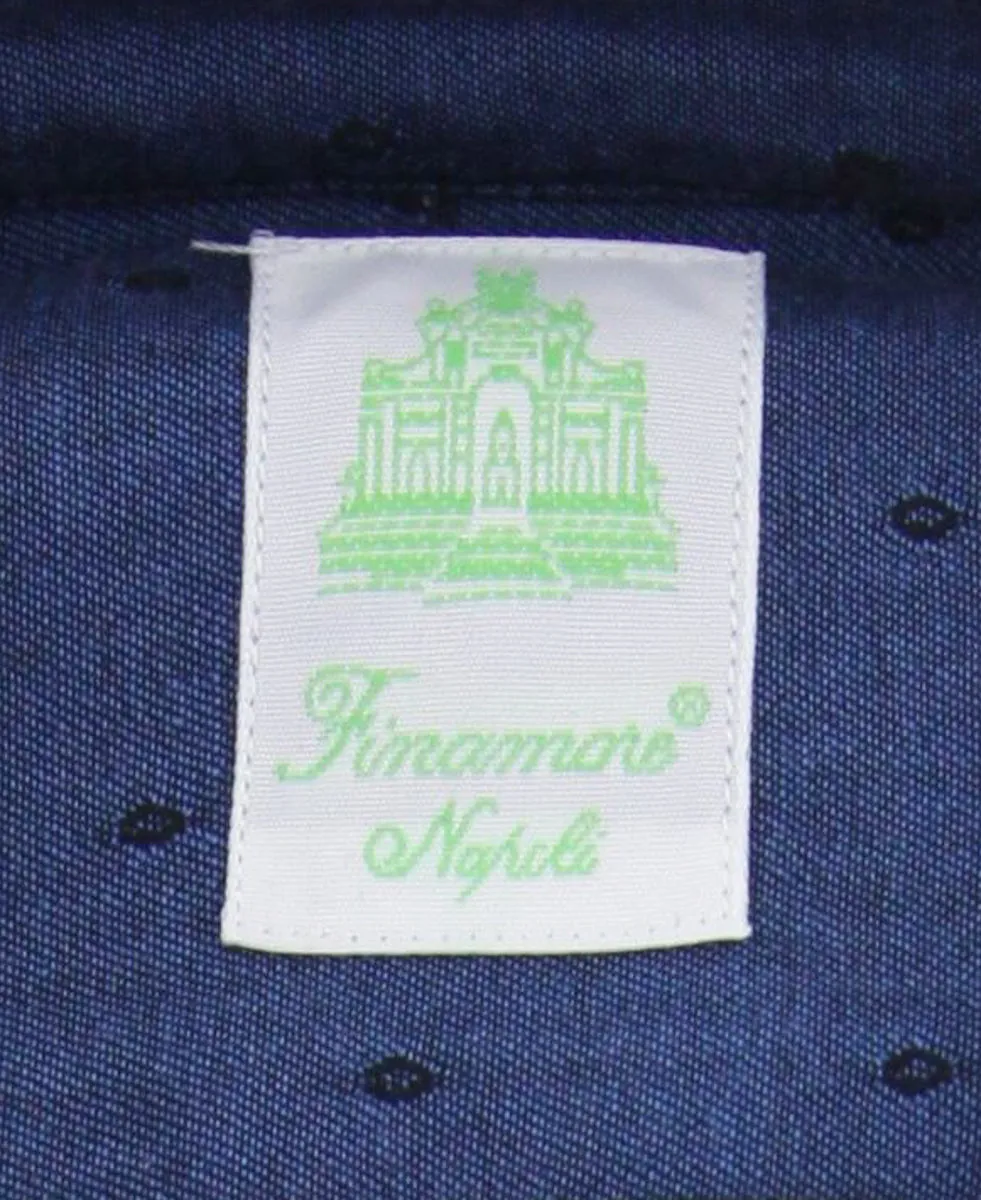 Finamore Napoli Blue Shirt - Extra Slim