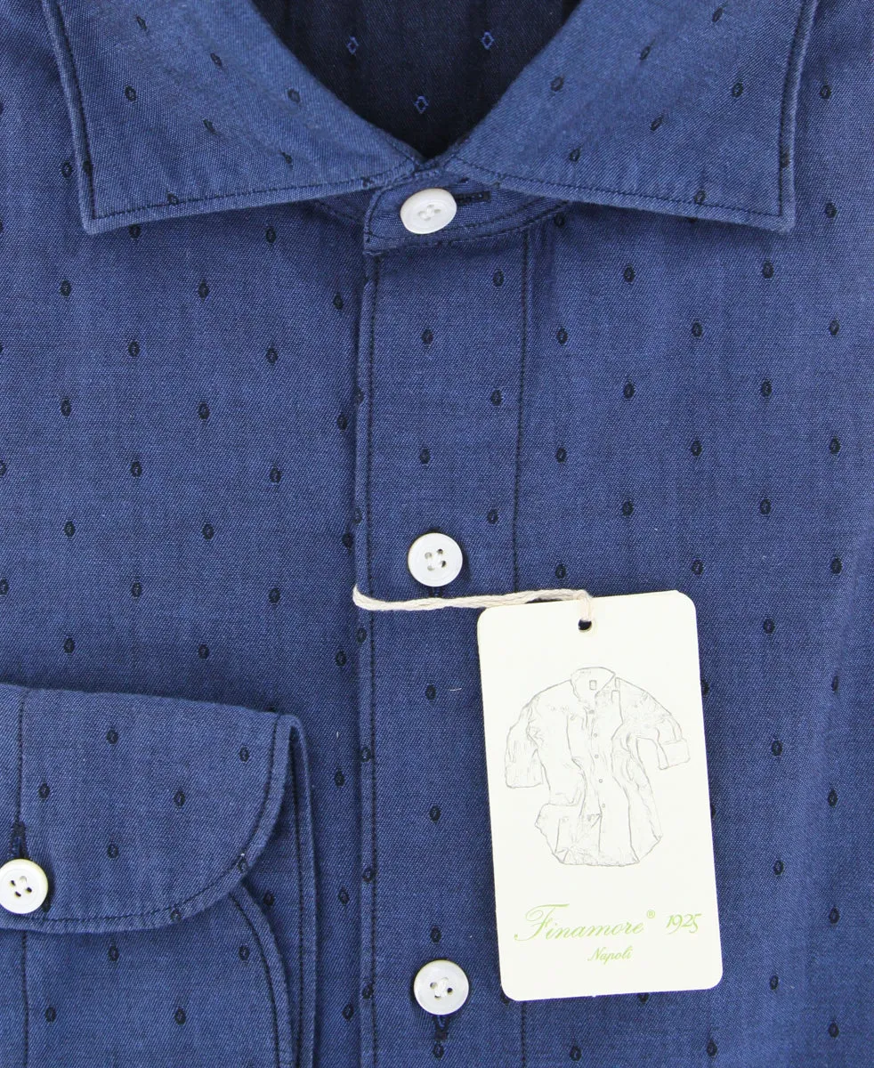 Finamore Napoli Blue Shirt - Extra Slim