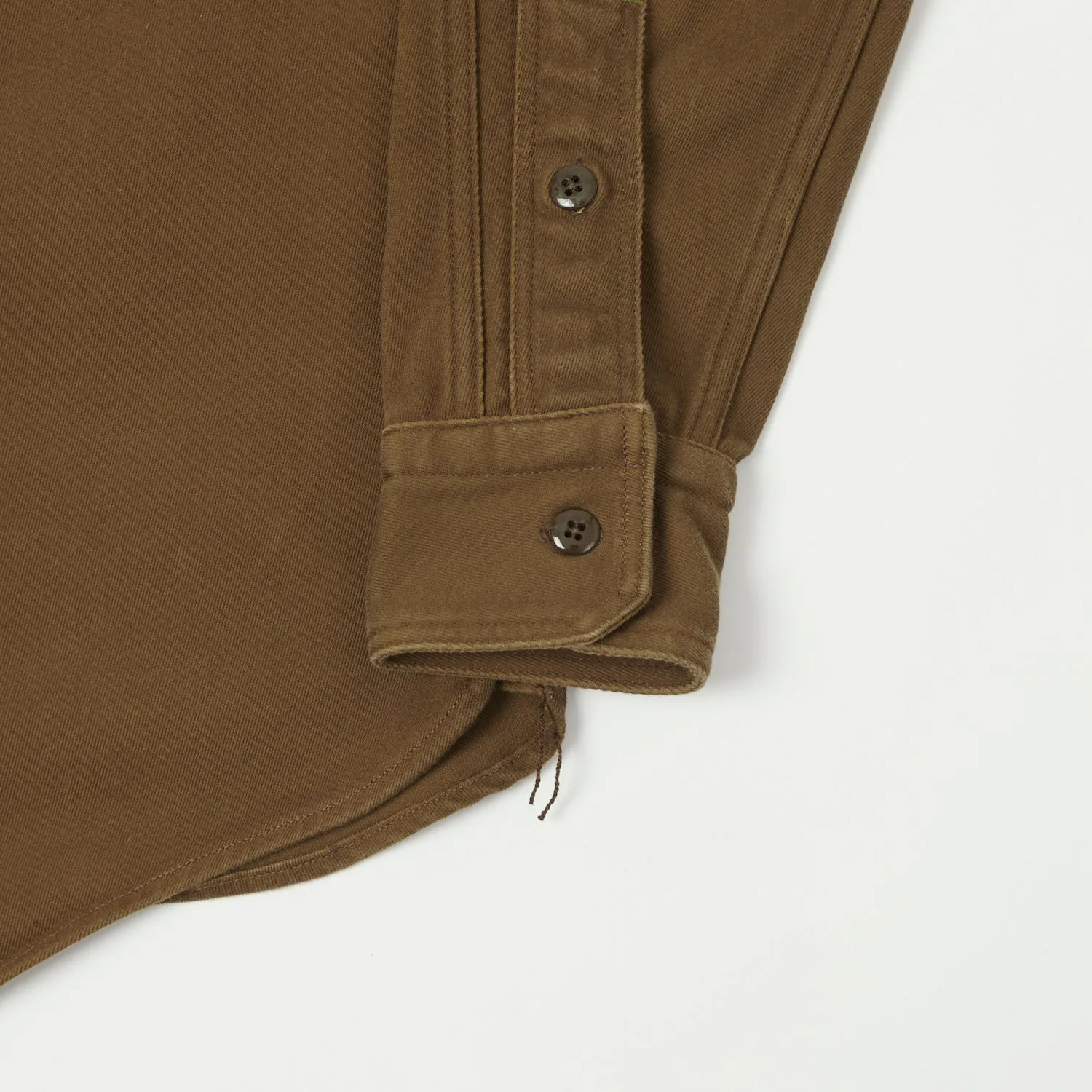 Freewheelers 'Gemsa' Work Shirt - Dark Red Khaki