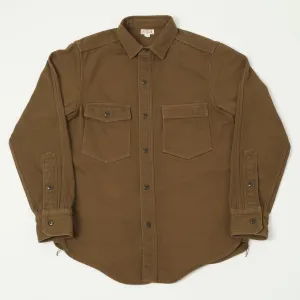 Freewheelers 'Gemsa' Work Shirt - Dark Red Khaki