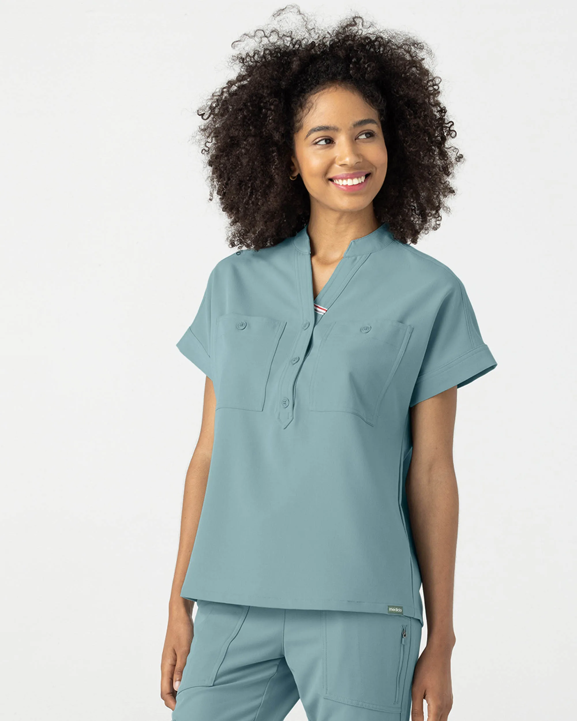 FYSEL® Fiji‎ ‎ Banded Collar Scrub Top