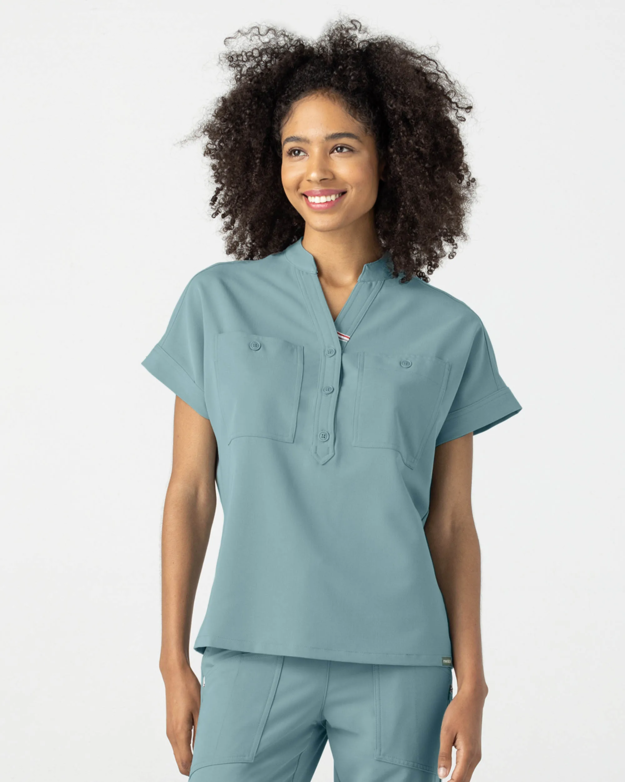 FYSEL® Fiji‎ ‎ Banded Collar Scrub Top