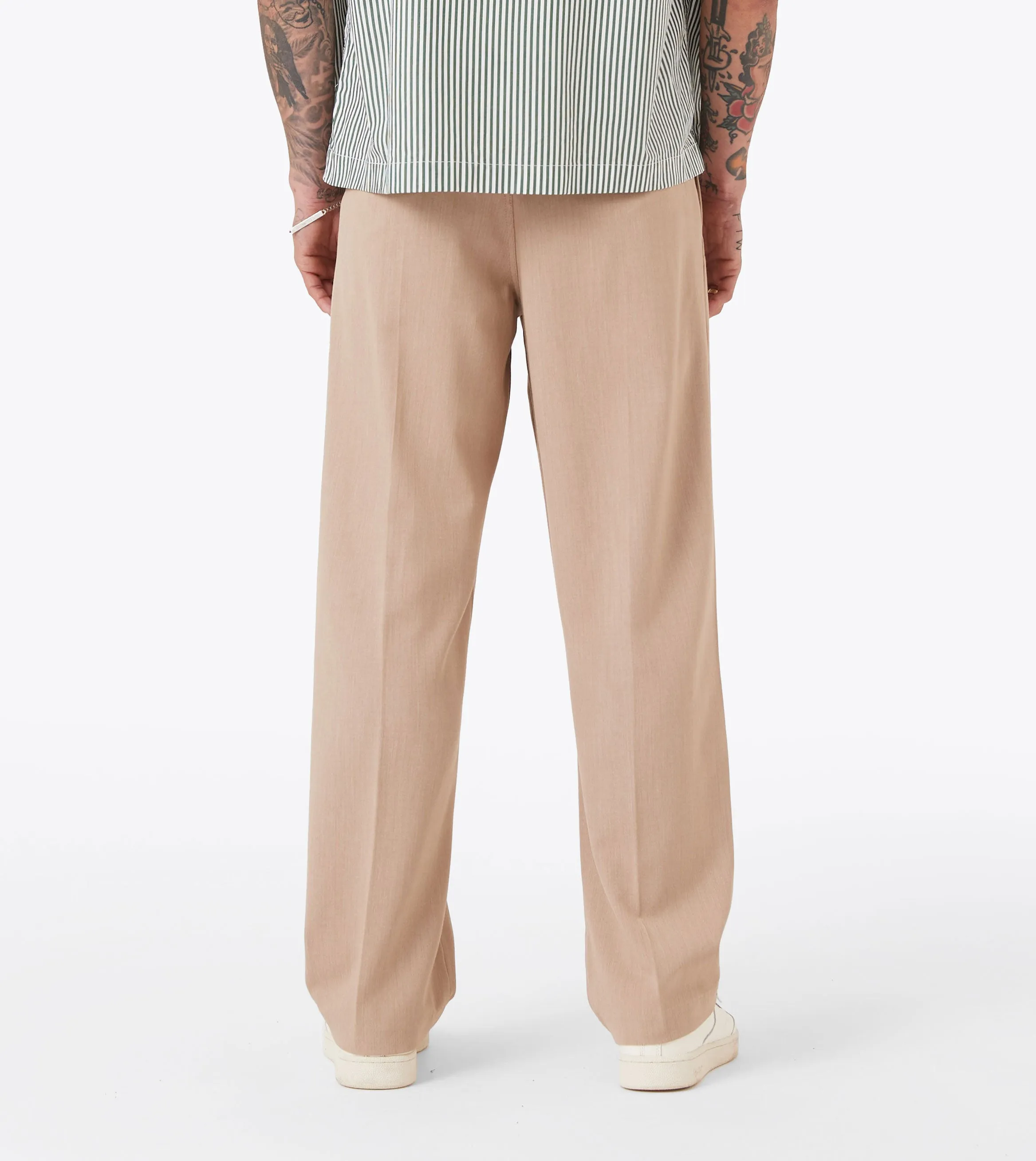 Herringbone Flow Pant Beige