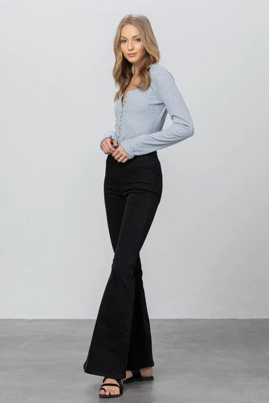 Insane Gene Mid-Rise Banded Wider Flare Jeans