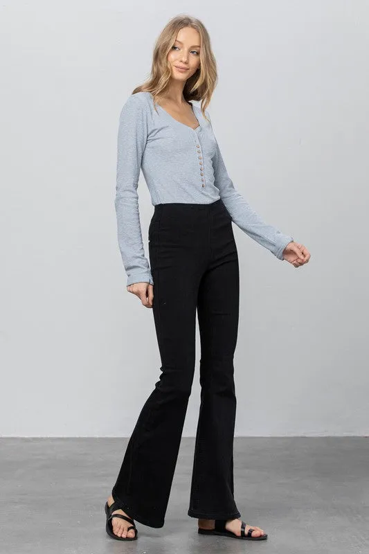 Insane Gene Mid-Rise Banded Wider Flare Jeans