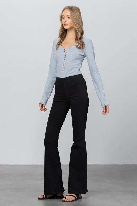 Insane Gene Mid-Rise Banded Wider Flare Jeans