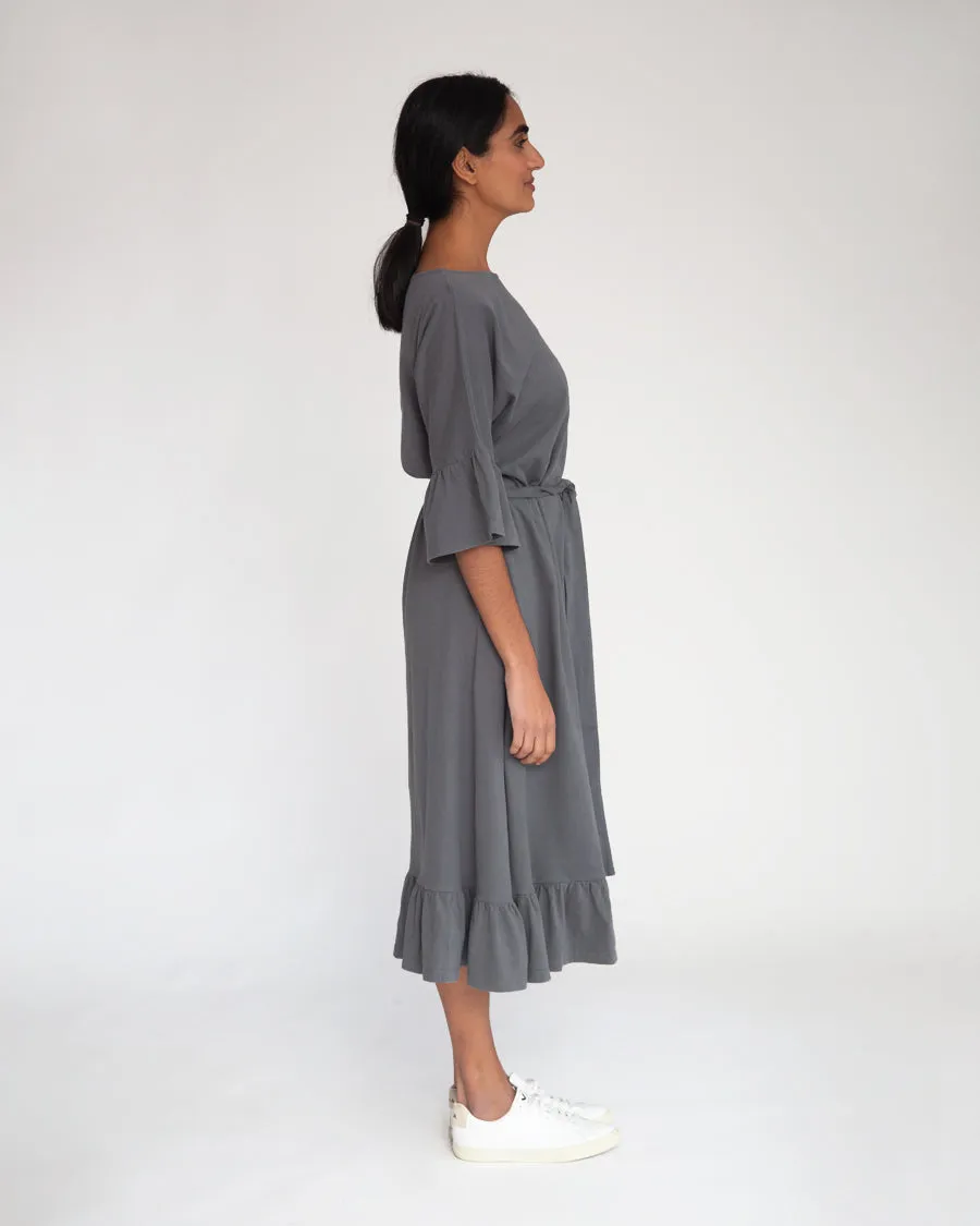 Lavinah Organic Cotton Dress In Charcoal