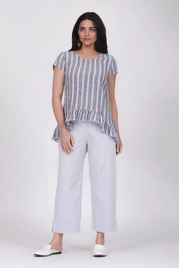 linen and cotton crop pant