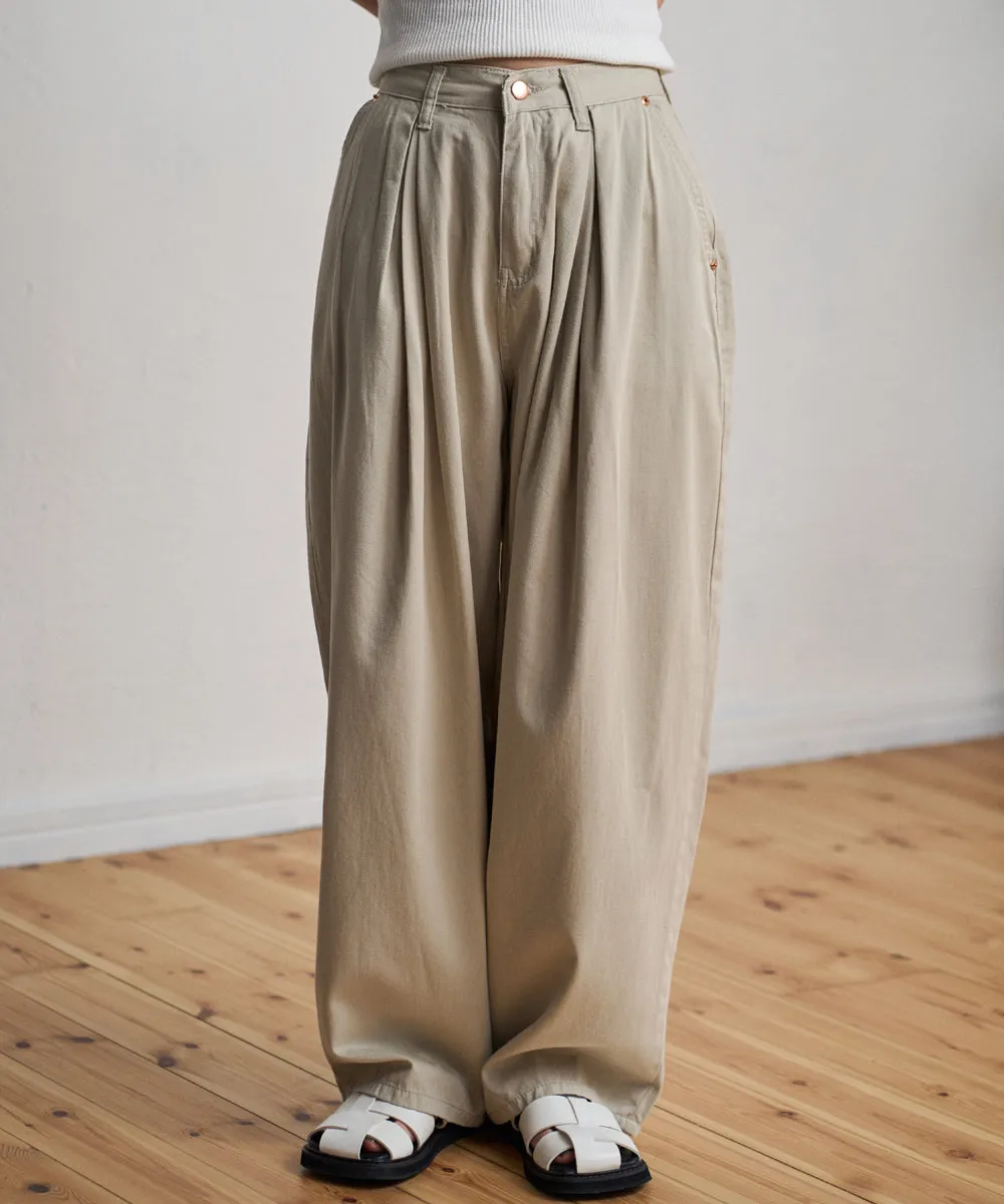 loose chino pants【beige ssize last1】