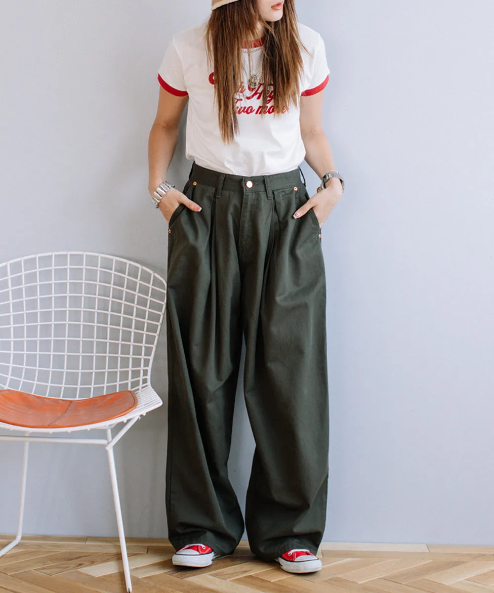 loose chino pants【beige ssize last1】