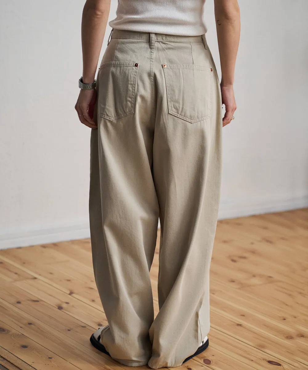 loose chino pants【beige ssize last1】