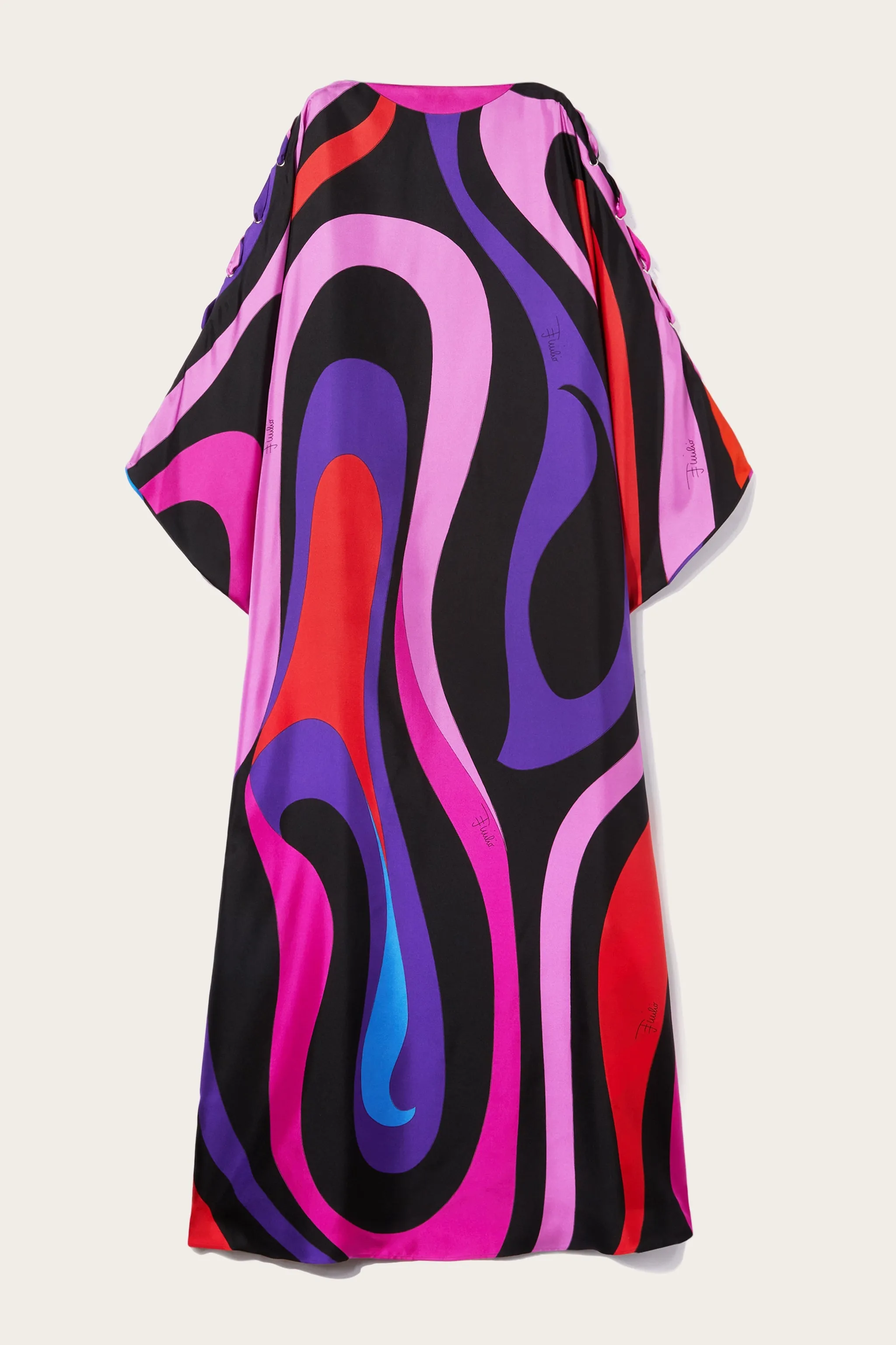 Marmo-Print Silk-Twill Kaftan