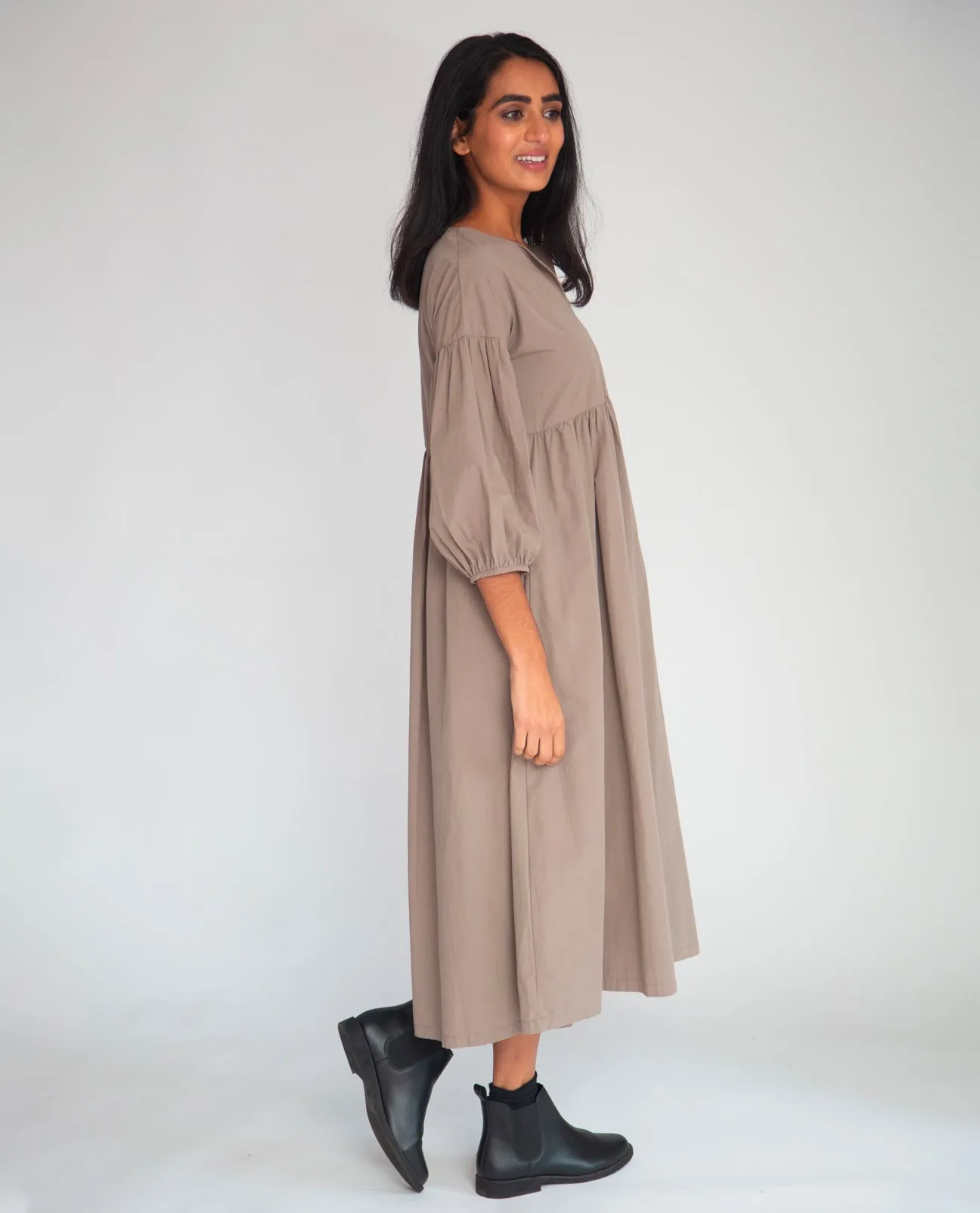 Meilani Organic Cotton Dress In Olive