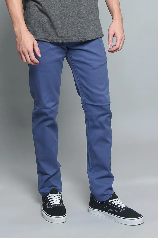 Men's Essential Skinny Fit Colored Jeans (Light Blue)