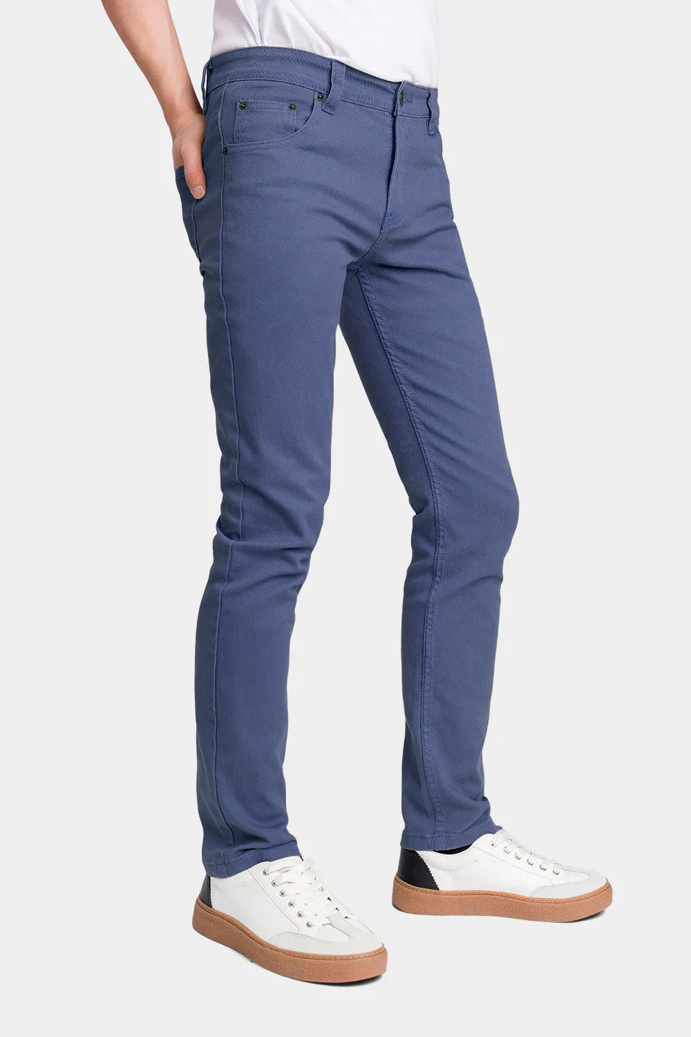 Men's Essential Skinny Fit Colored Jeans (Light Blue)