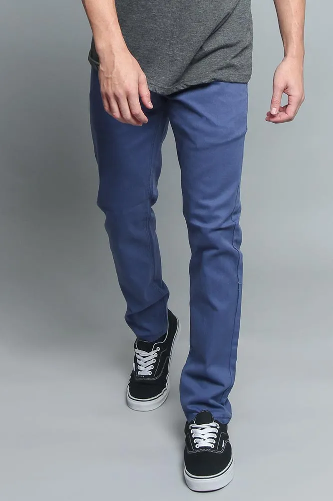 Men's Essential Skinny Fit Colored Jeans (Light Blue)