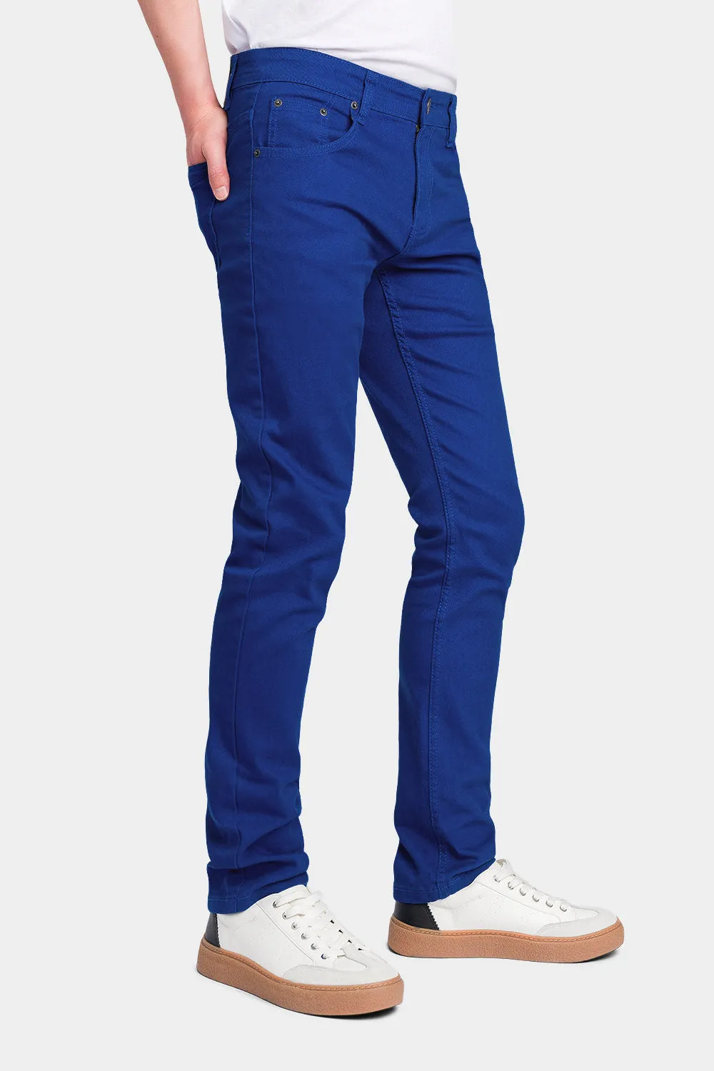 Men's Essential Skinny Fit Colored Jeans (Royal Blue)