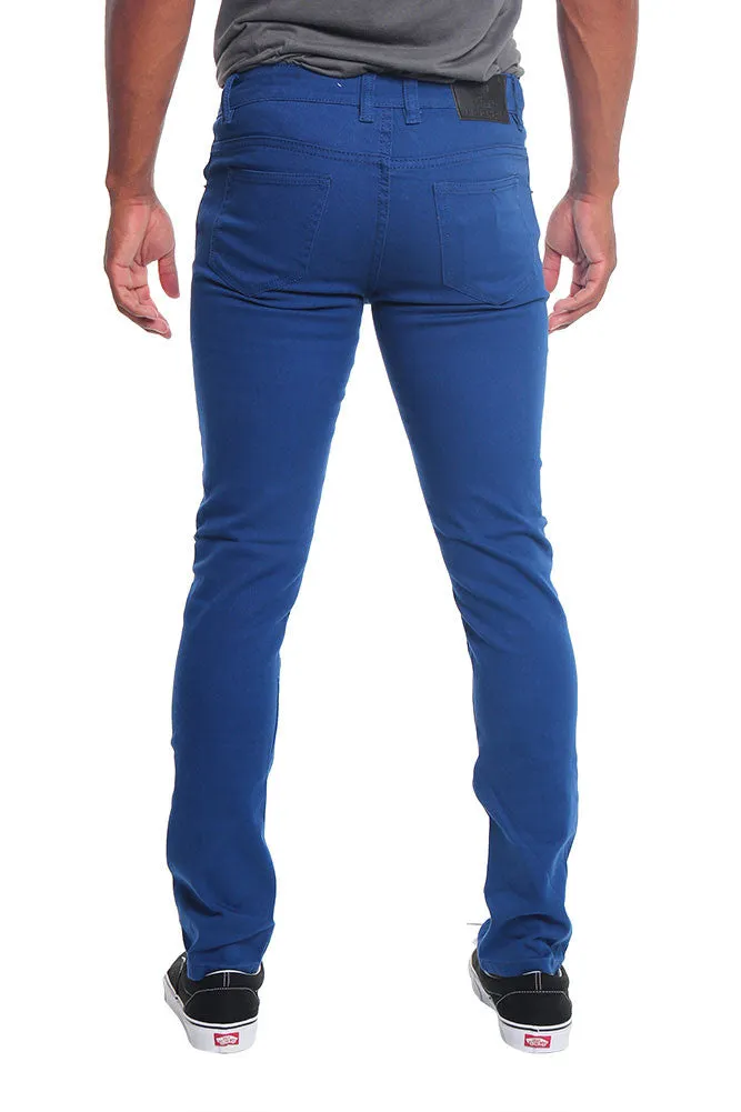 Men's Essential Skinny Fit Colored Jeans (Royal Blue)