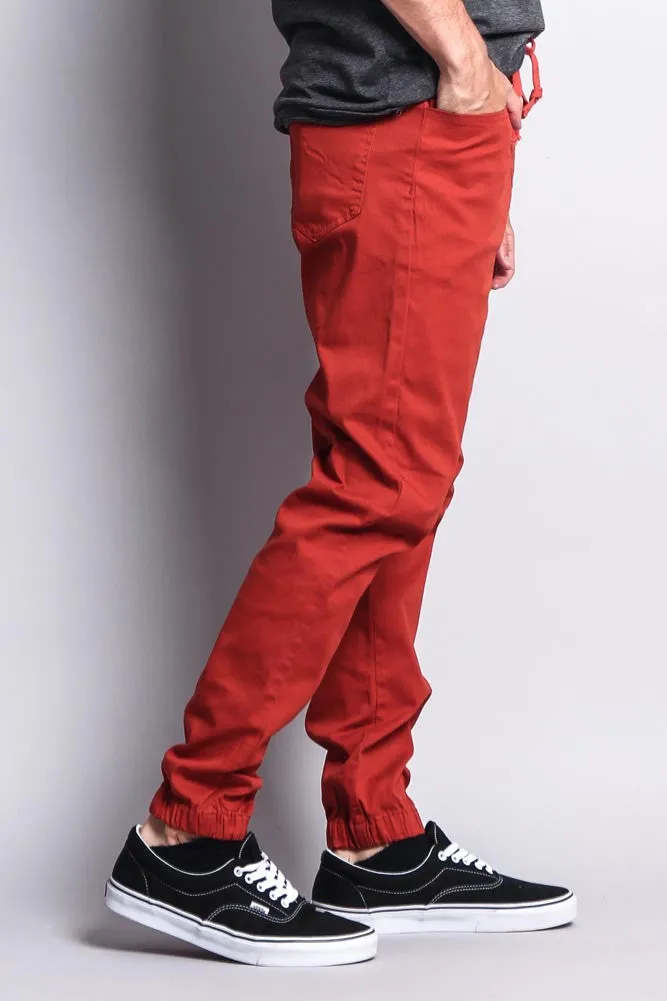 Men's Jogger Twill Pants (Burnt Orange)