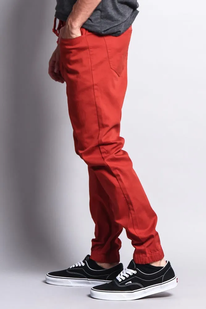 Men's Jogger Twill Pants (Burnt Orange)