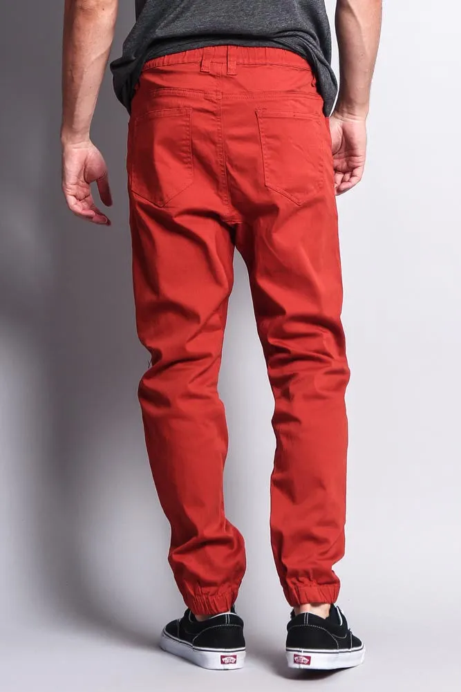 Men's Jogger Twill Pants (Burnt Orange)