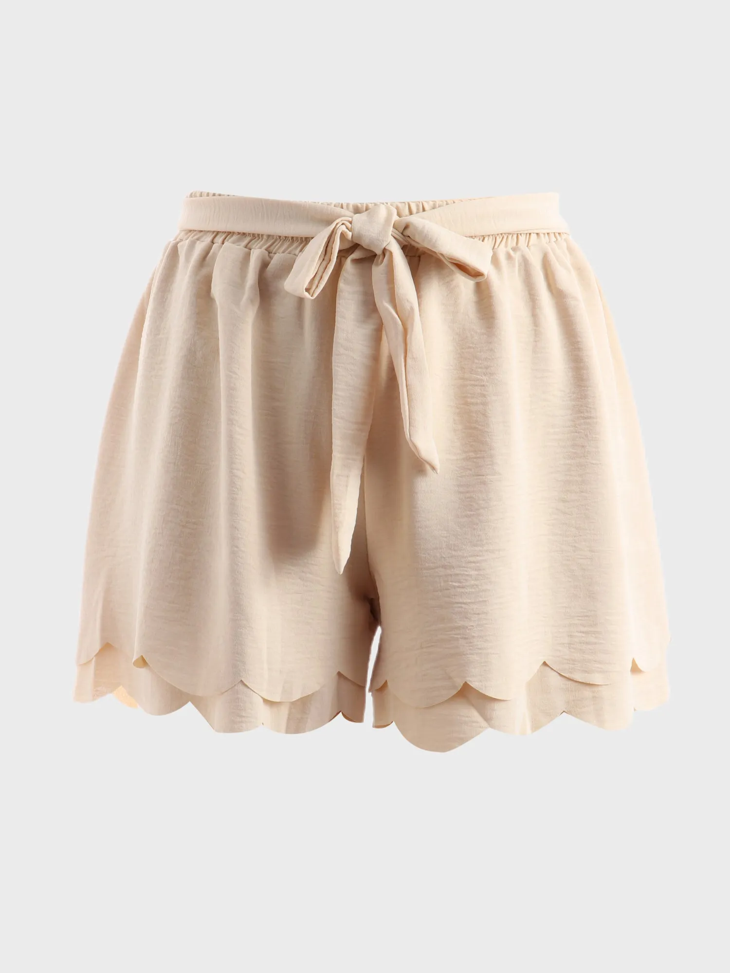 Midsize Petal Layered Tie-Up Shorts