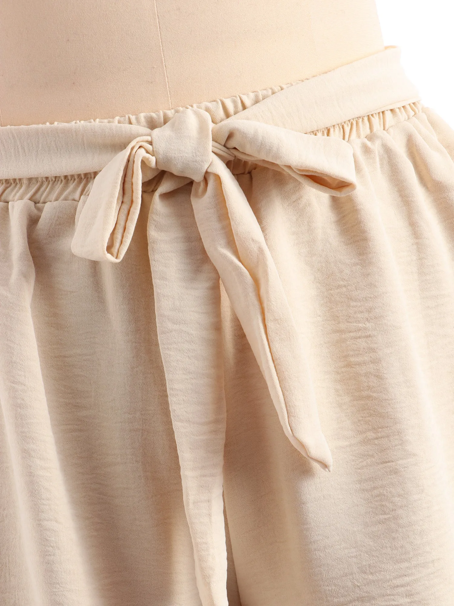 Midsize Petal Layered Tie-Up Shorts