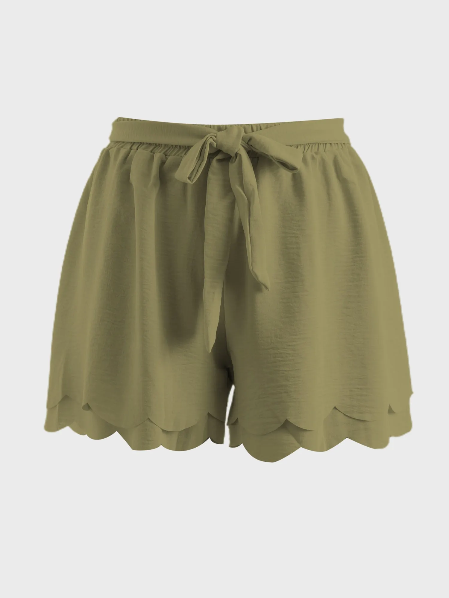 Midsize Petal Layered Tie-Up Shorts